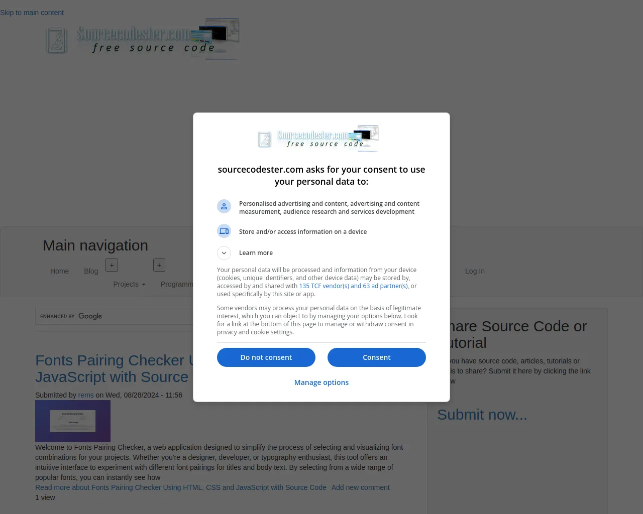 Free Source Code Projects and Tutorials - sourcecodester.com