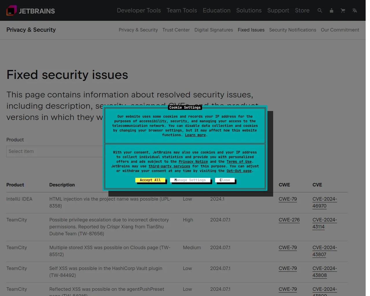 Fixed security issues
