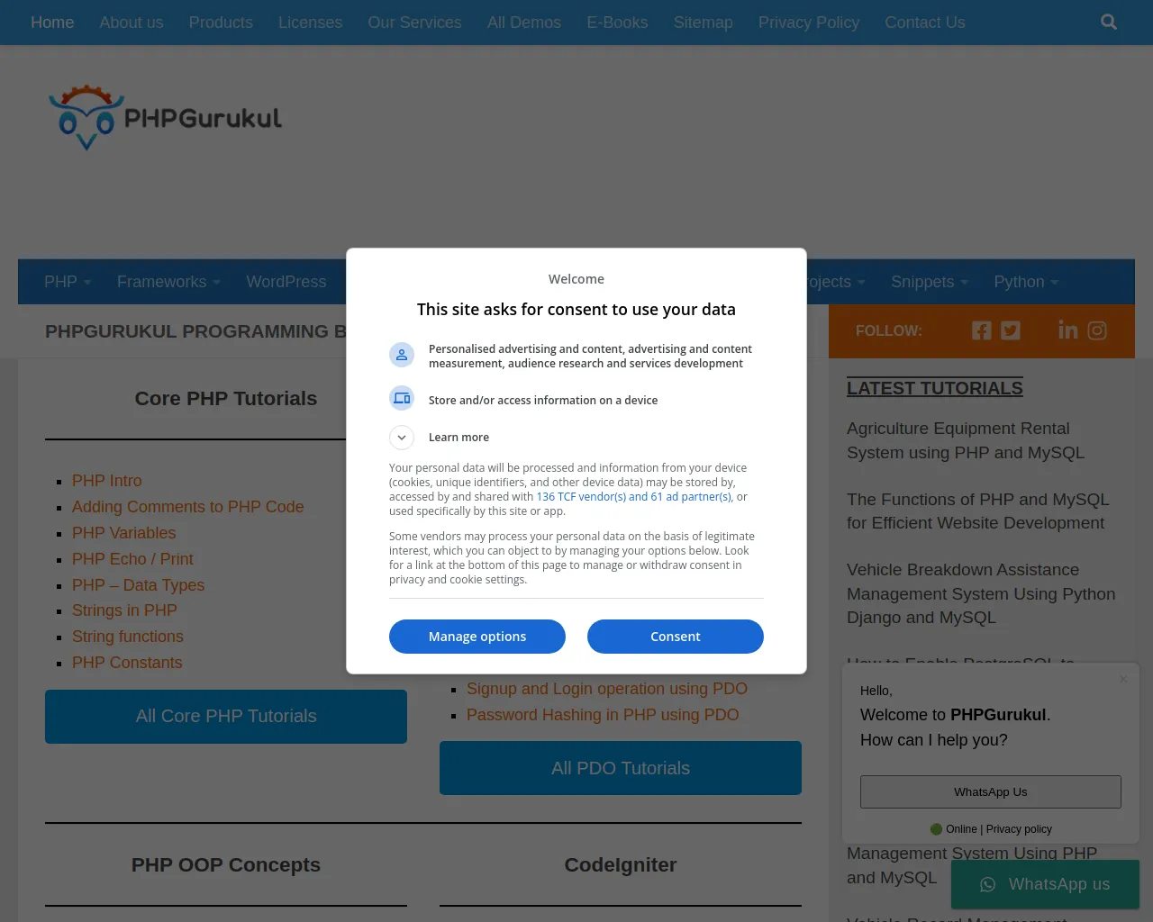 PHP Project, PHP Projects Ideas, PHP Latest tutorials, PHP oops Concept