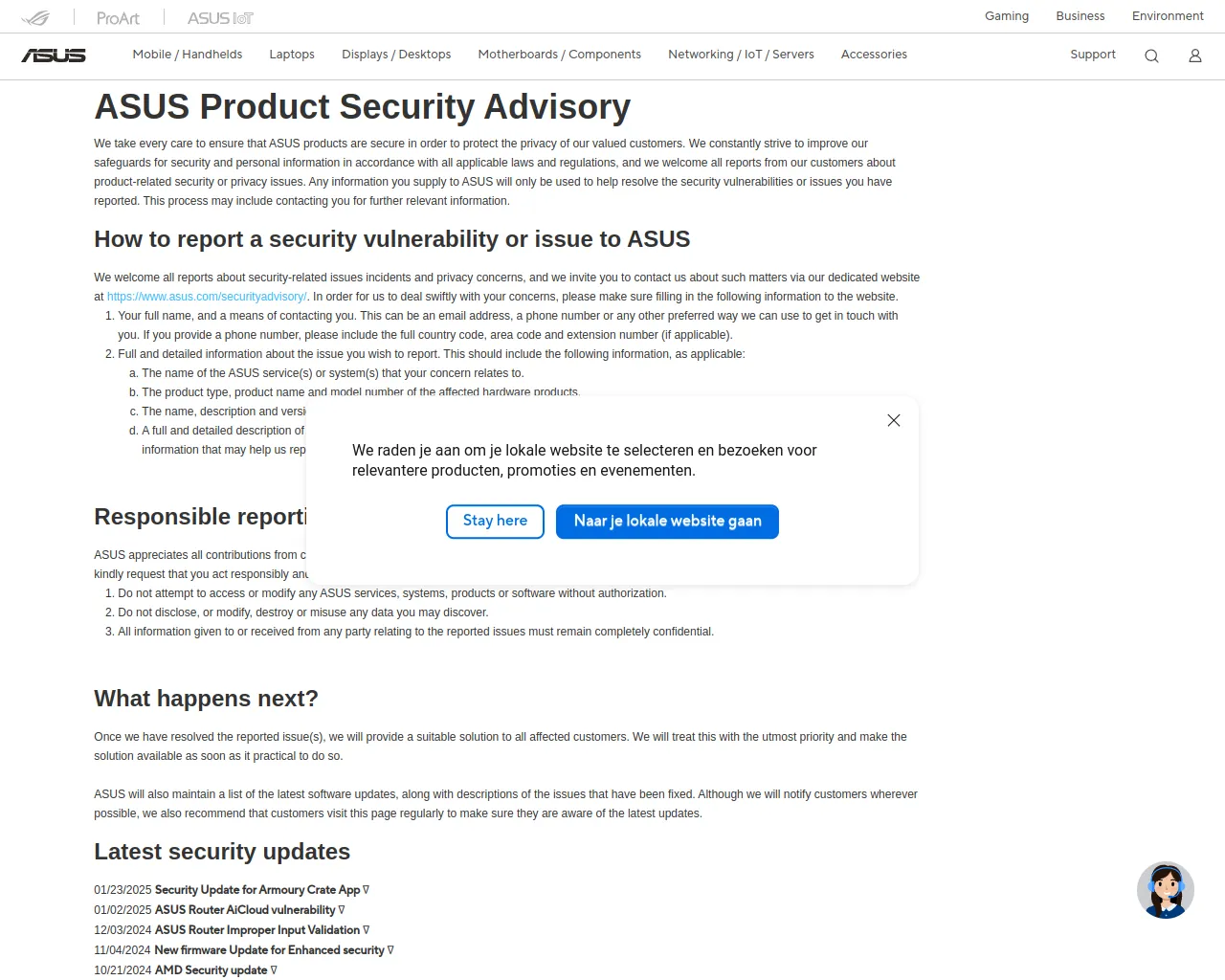 ASUS Product Security Advisory | ASUS Global