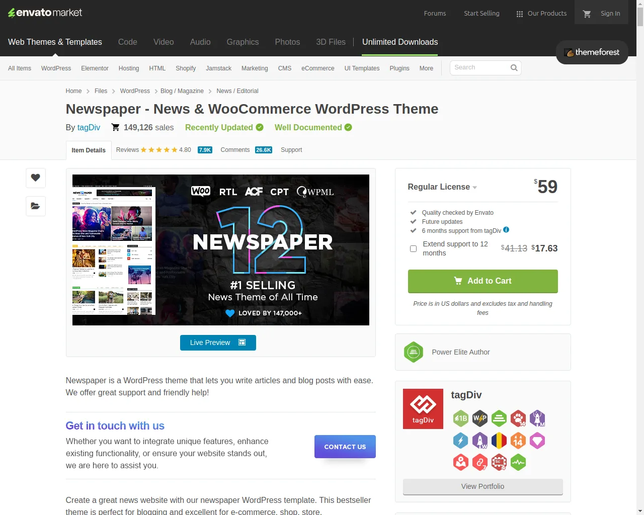 Newspaper - News & WooCommerce WordPress Theme by tagDiv | ThemeForest