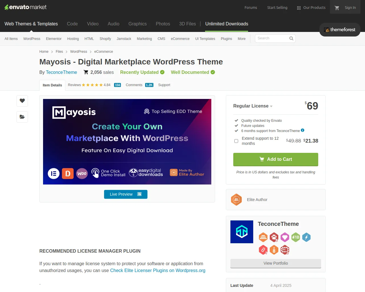 Mayosis - Digital Marketplace WordPress Theme by TeconceTheme | ThemeForest