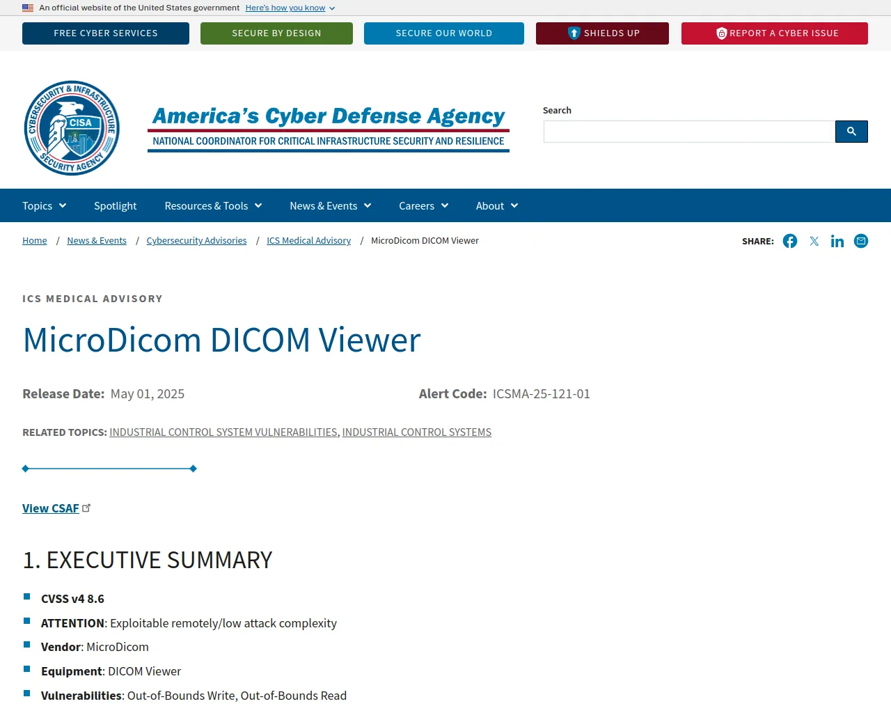 MicroDicom DICOM Viewer | CISA