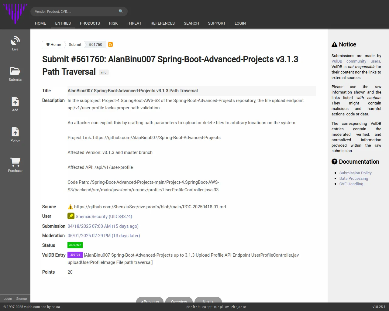 Submit #561760: AlanBinu007 Spring-Boot-Advanced-Projects v3.1.3 Path Traversal