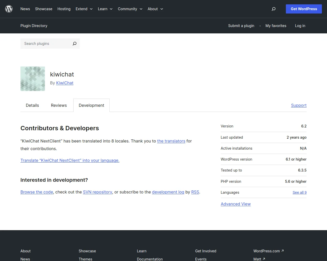 KiwiChat NextClient – WordPress plugin | WordPress.org