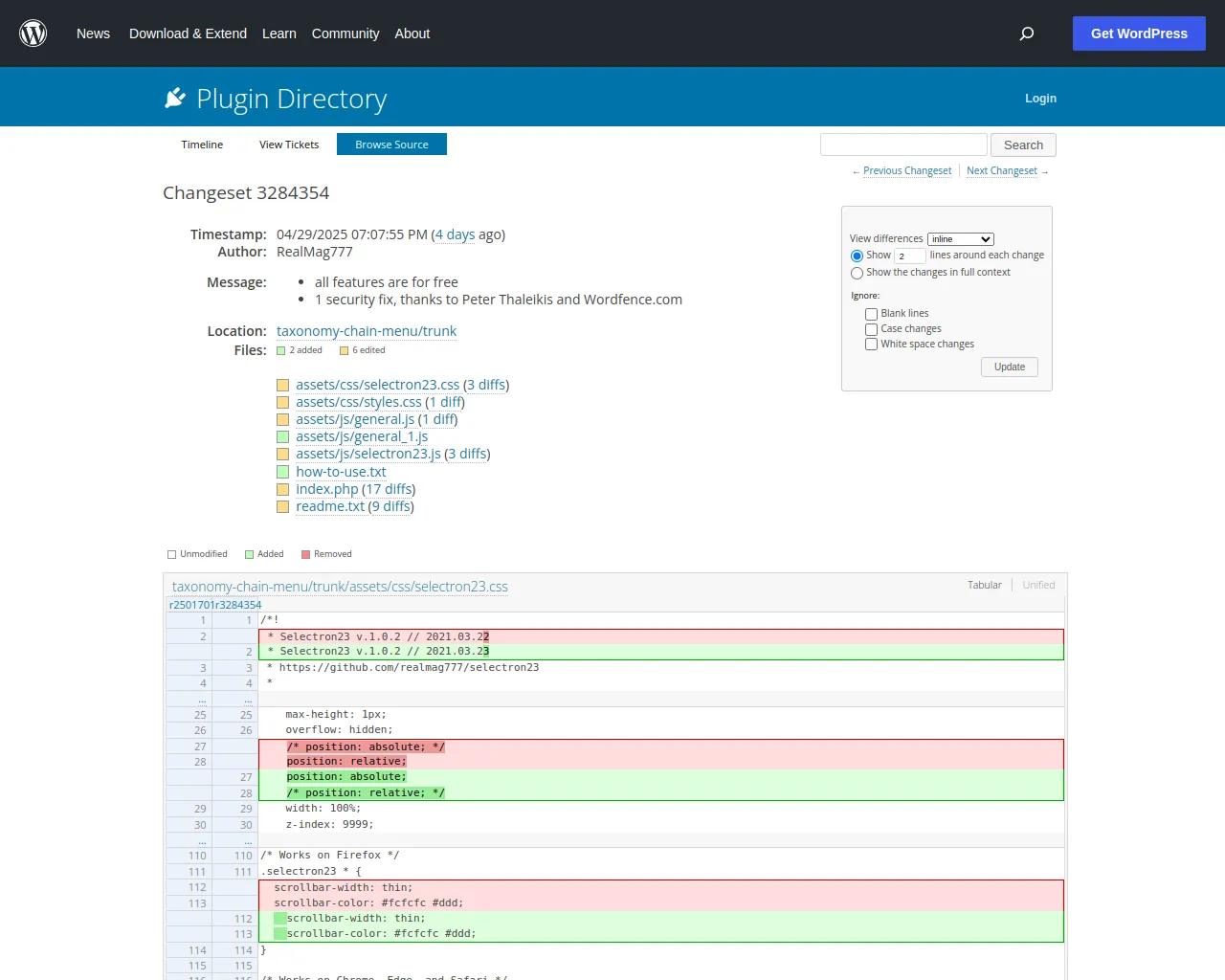 Changeset 3284354 – WordPress Plugin Repository