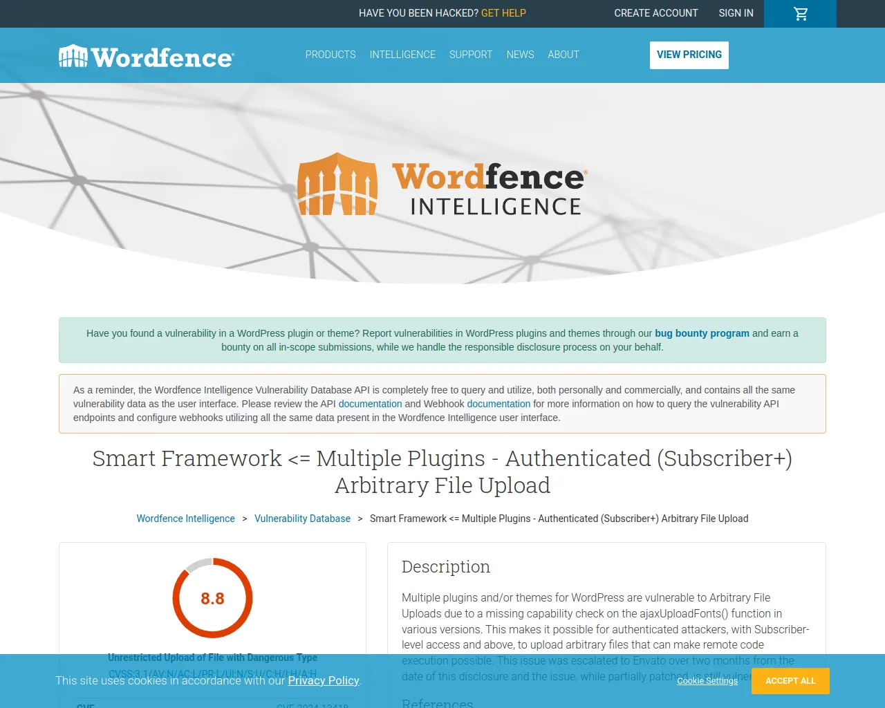 Smart Framework <= Multiple Plugins - Authenticated (Subscriber+) Arbitrary File Upload