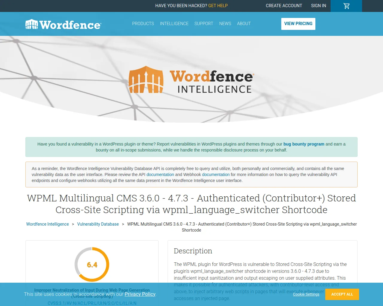 WPML Multilingual CMS 3.6.0 - 4.7.3 - Authenticated (Contributor+) Stored Cross-Site Scripting via wpml_language_switcher Shortcode