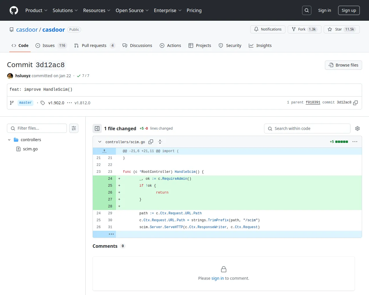 feat: improve HandleScim() · casdoor/casdoor@3d12ac8 · GitHub