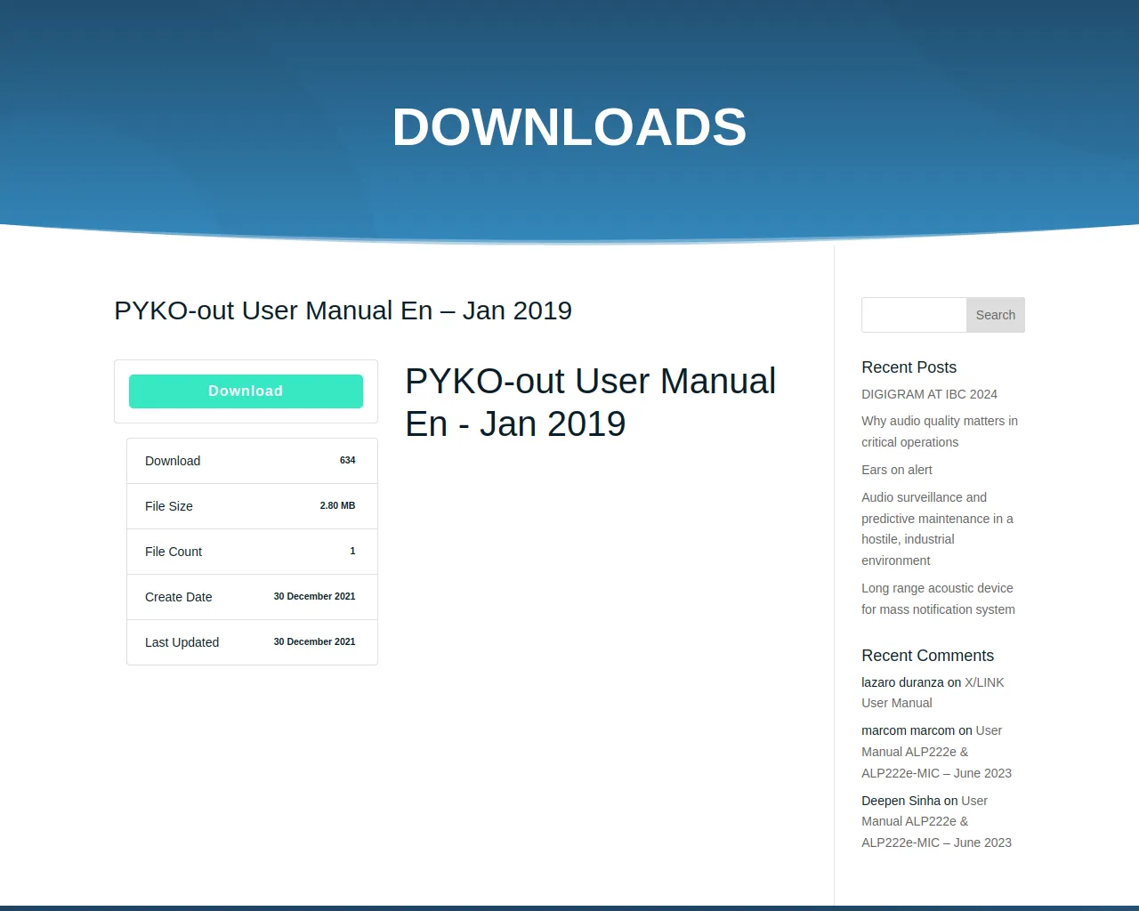 PYKO-out User Manual En - Jan 2019 - Digigram