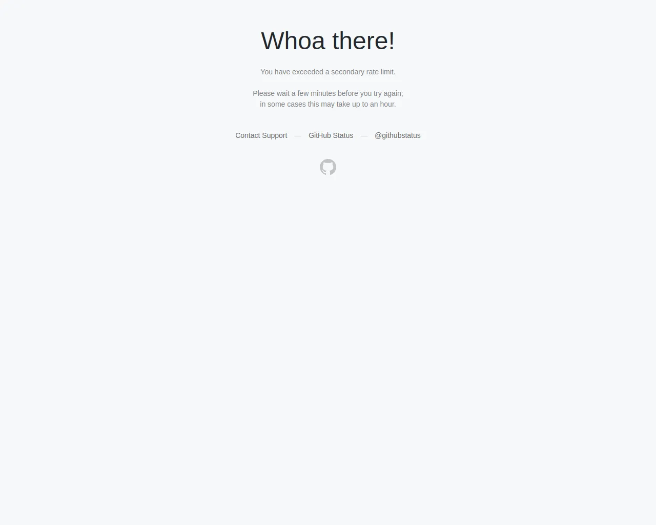 Rate limit · GitHub