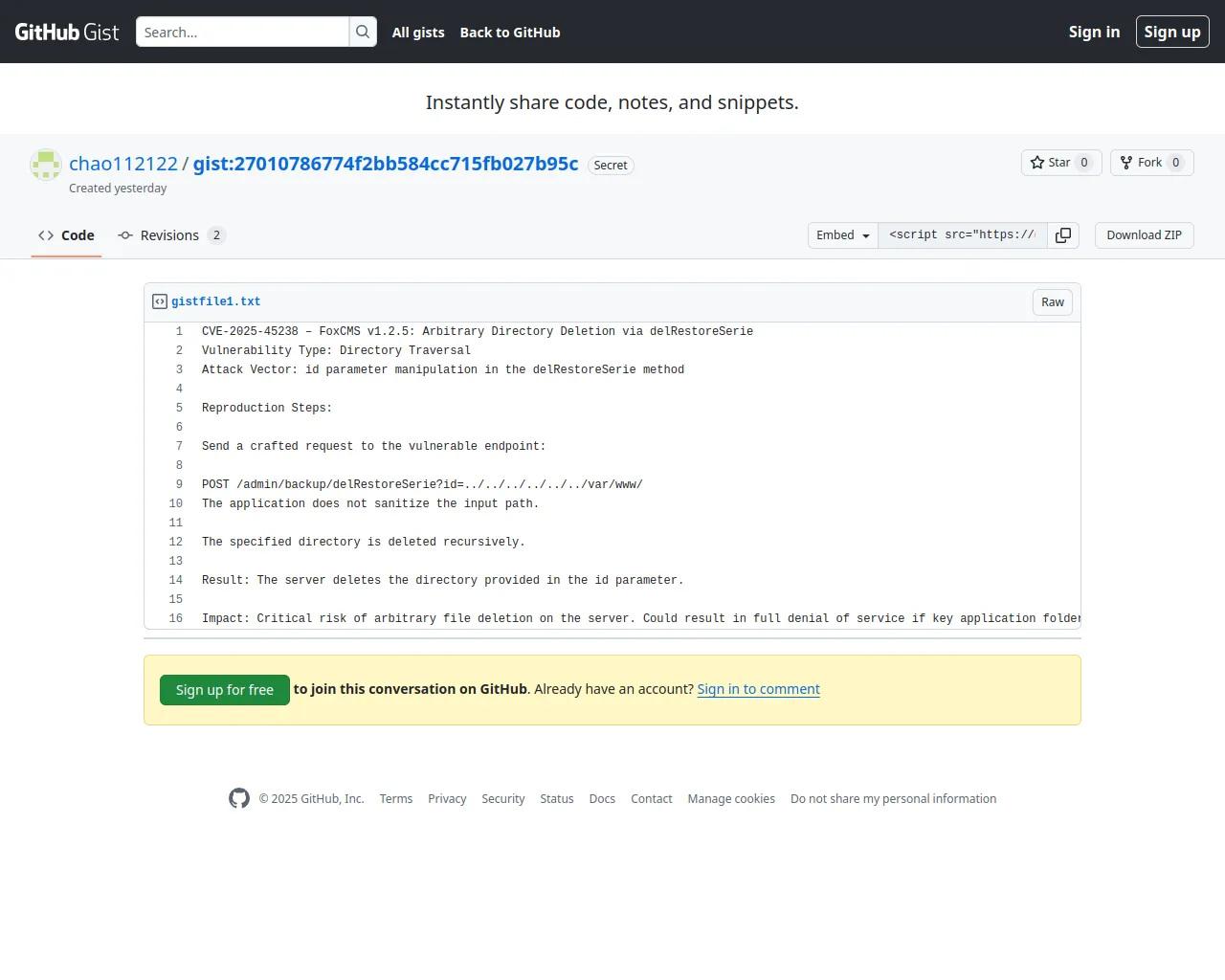 gist:27010786774f2bb584cc715fb027b95c · GitHub