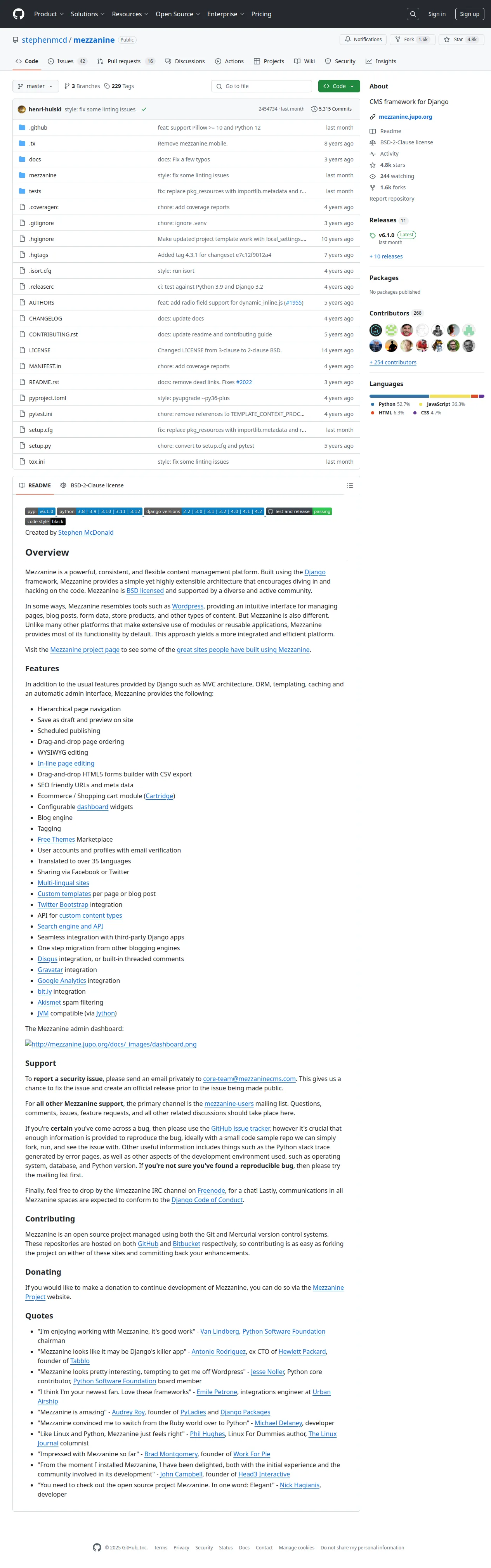 GitHub - stephenmcd/mezzanine: CMS framework for Django