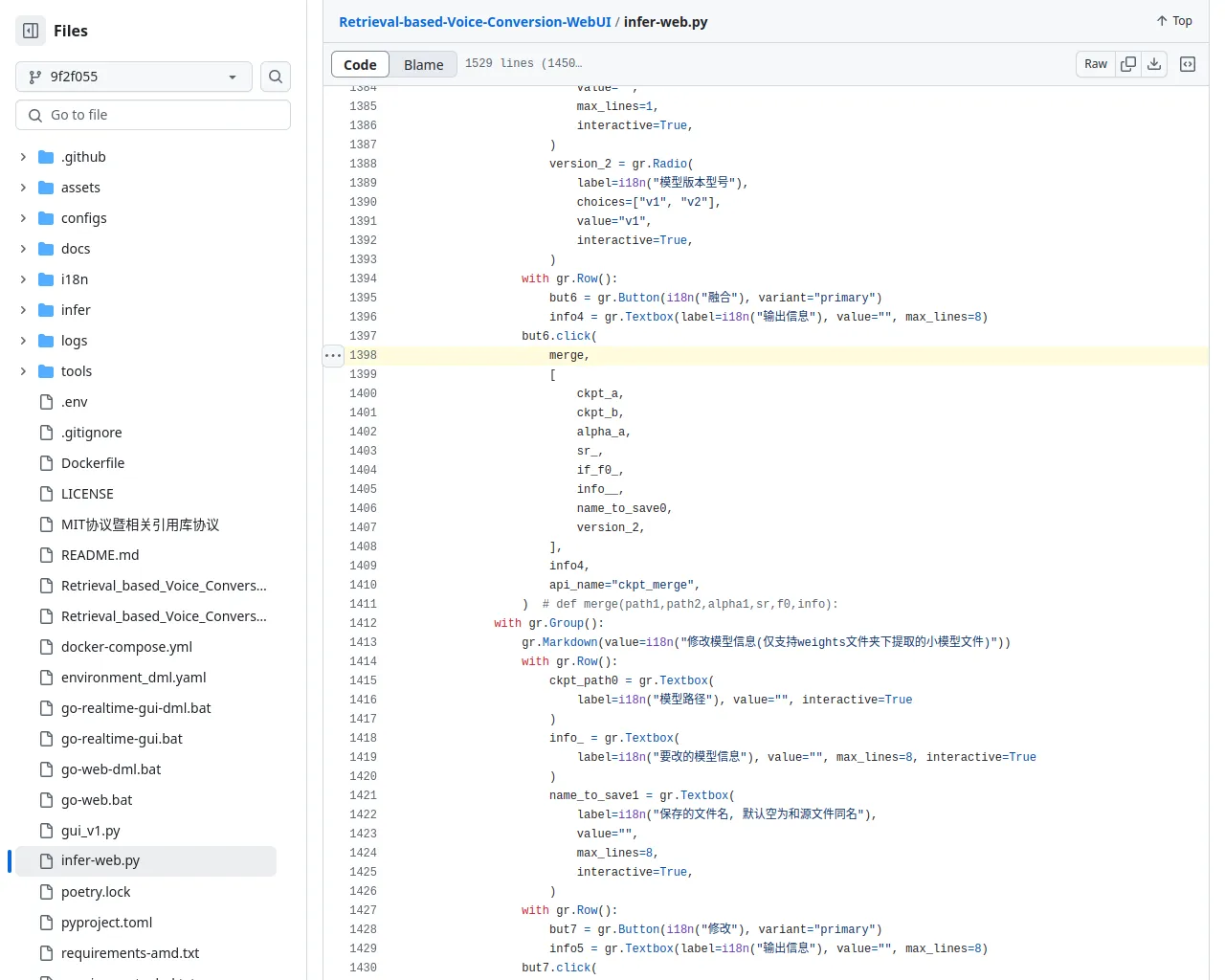 Retrieval-based-Voice-Conversion-WebUI/infer-web.py at 9f2f0559e6932c10c48642d404e7d2e771d9db43 · RVC-Project/Retrieval-based-Voice-Conversion-WebUI · GitHub