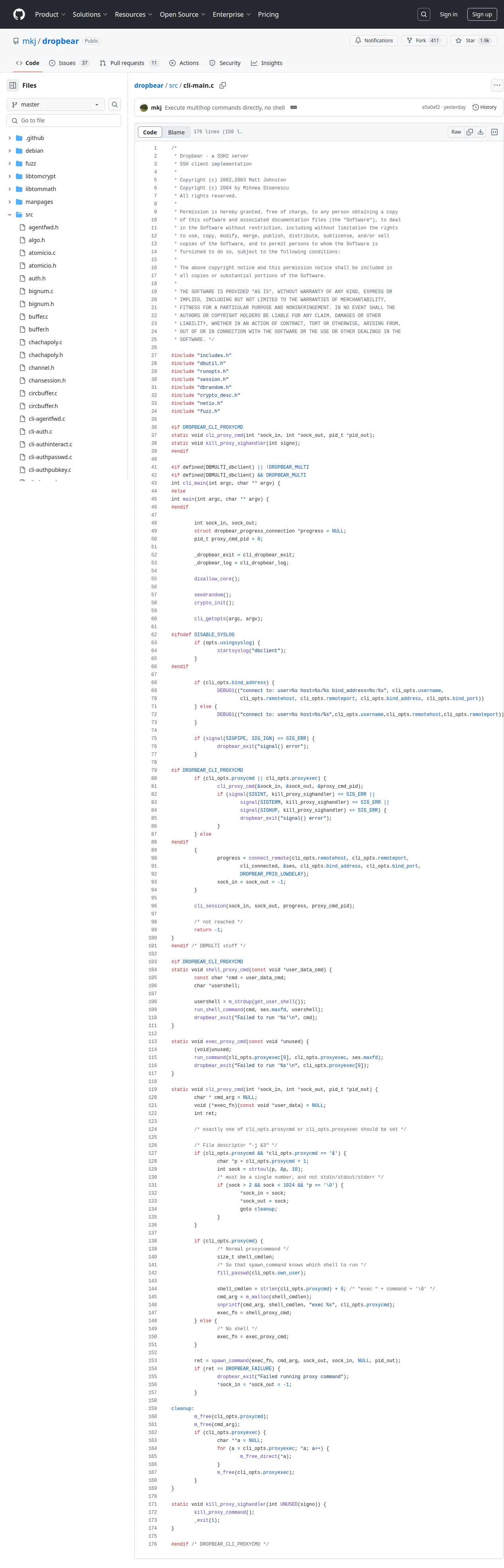 dropbear/src/cli-main.c at master · mkj/dropbear · GitHub