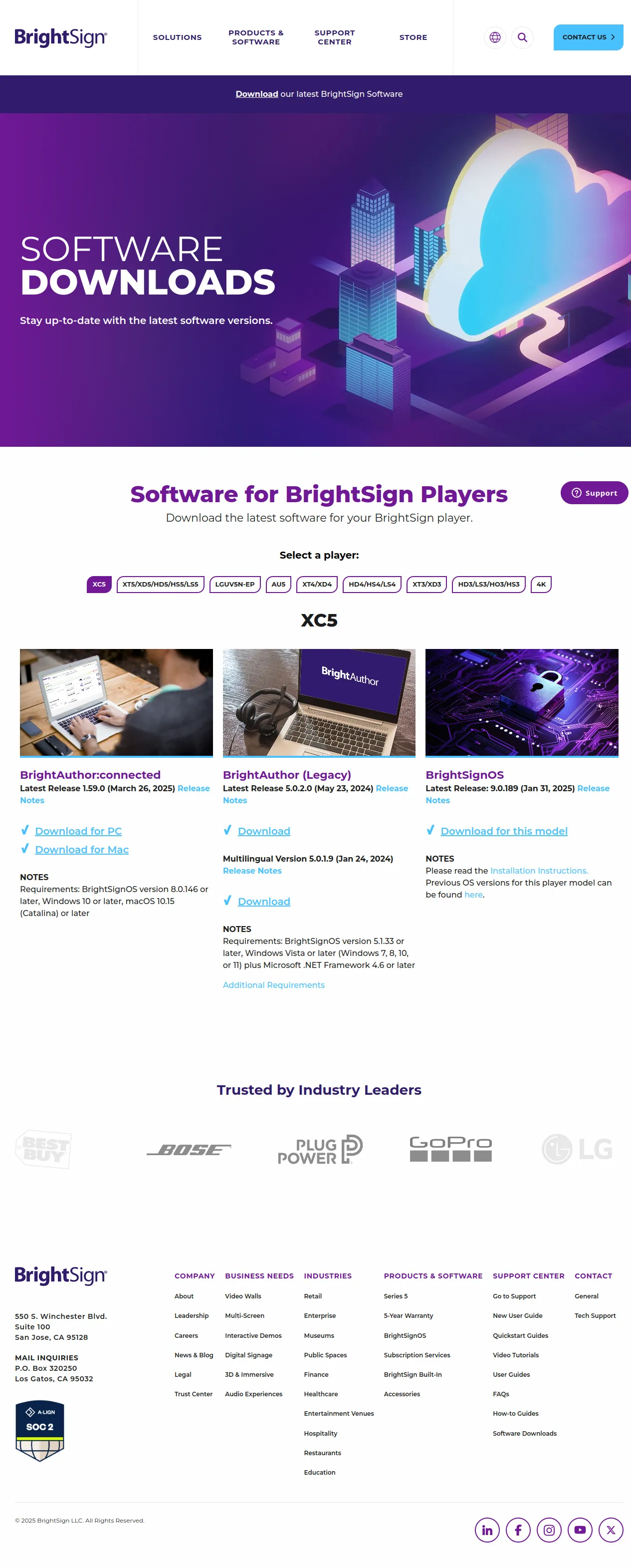 BrightSign Software Downloads | BrightSign®