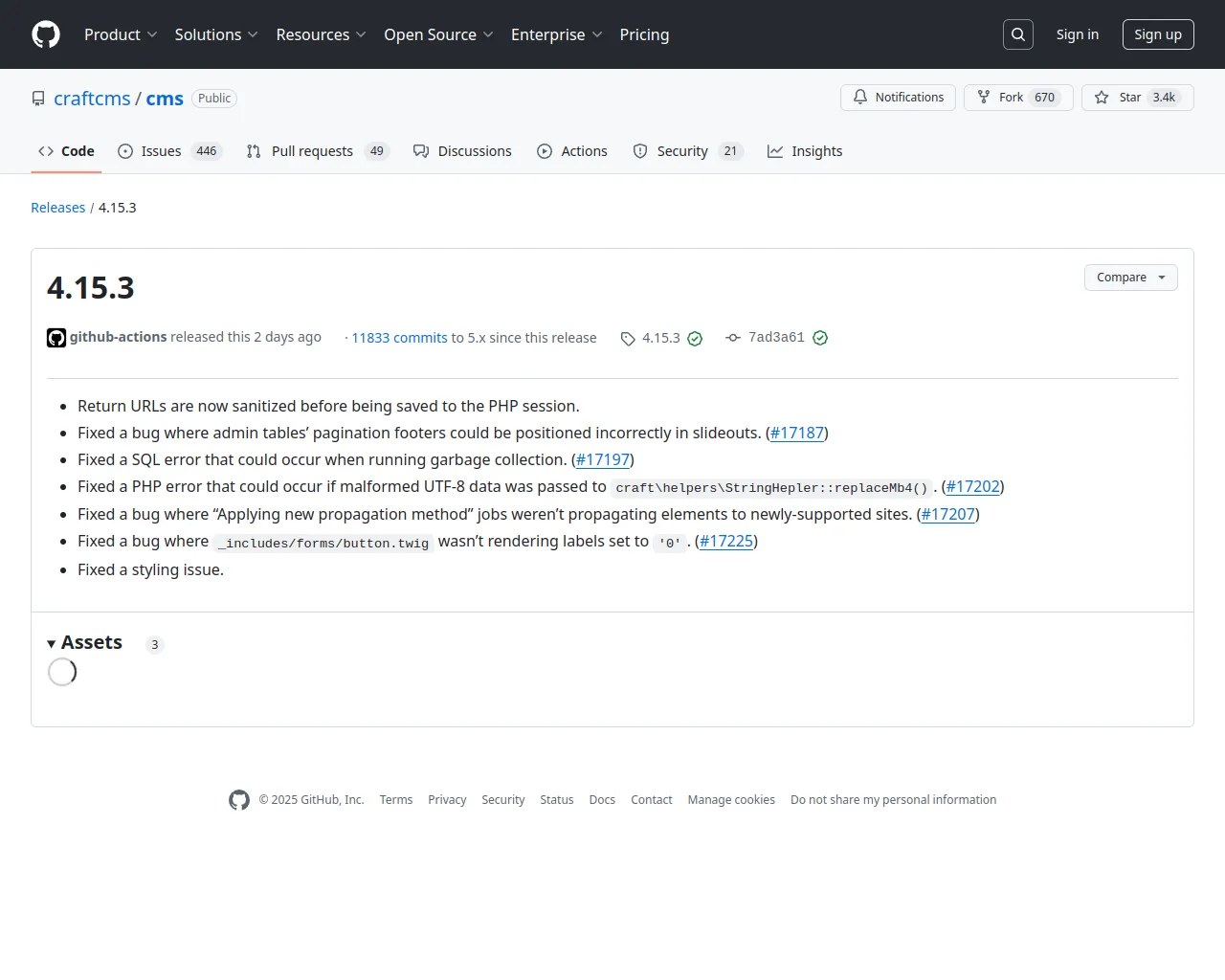 Release 4.15.3 · craftcms/cms · GitHub