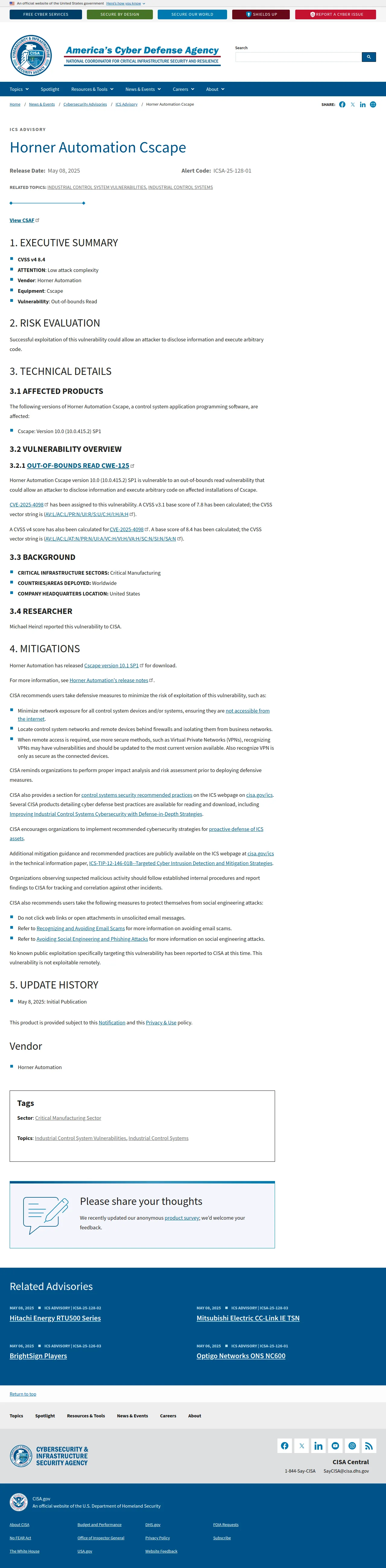 Horner Automation Cscape | CISA