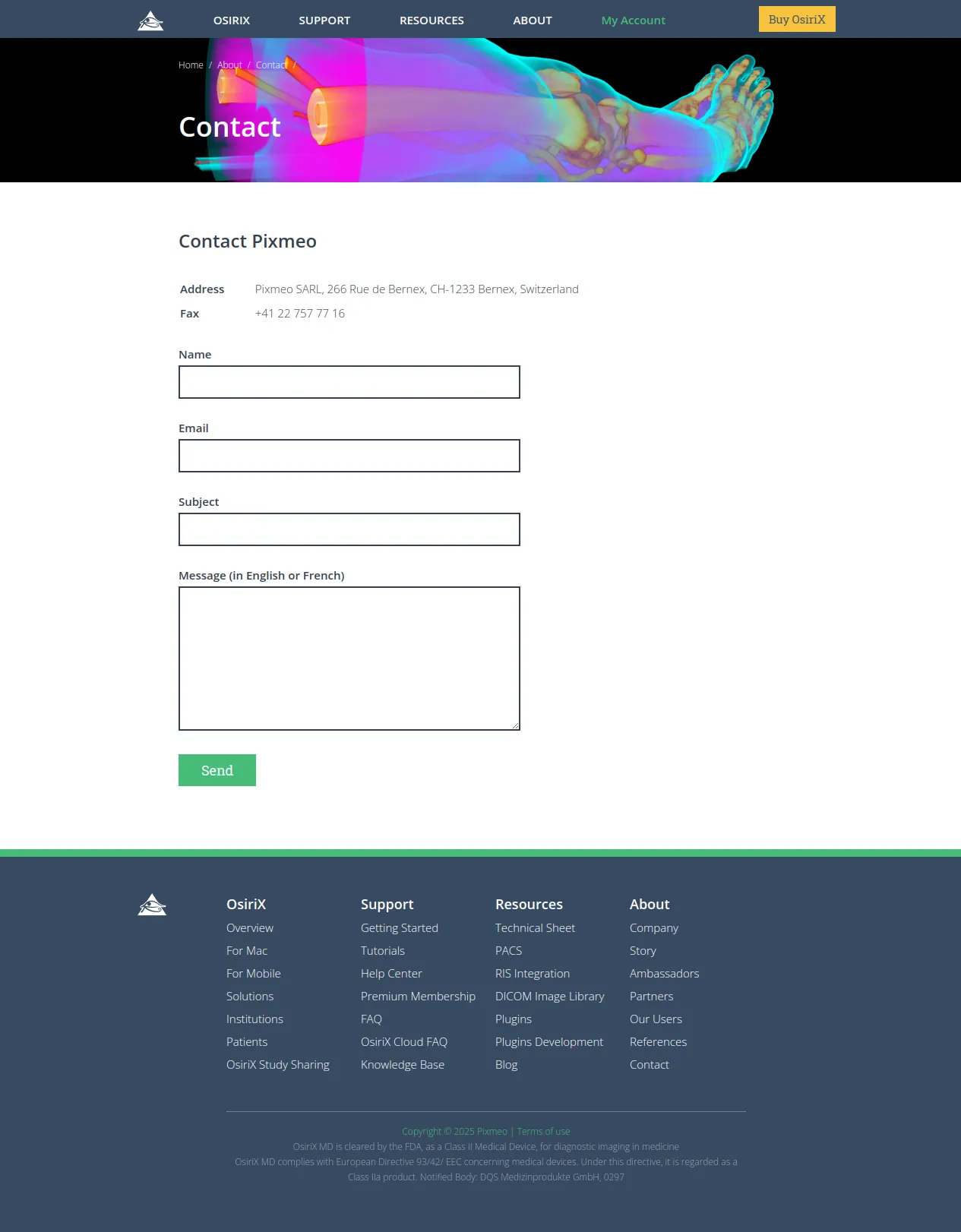 OsiriX DICOM Viewer | Contact