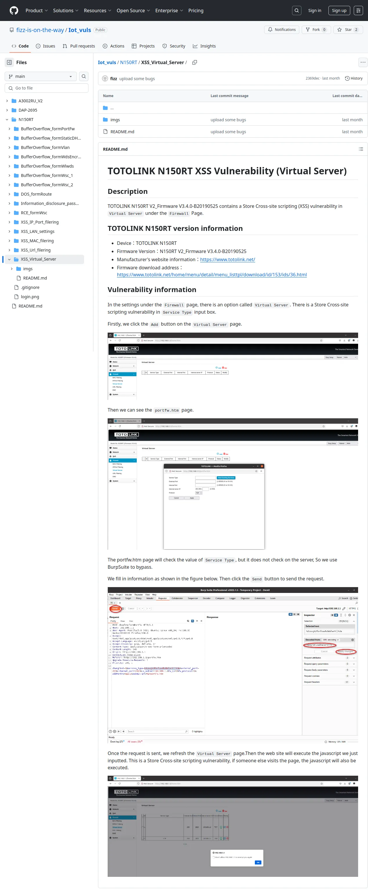 Iot_vuls/N150RT/XSS_Virtual_Server at main · fizz-is-on-the-way/Iot_vuls · GitHub