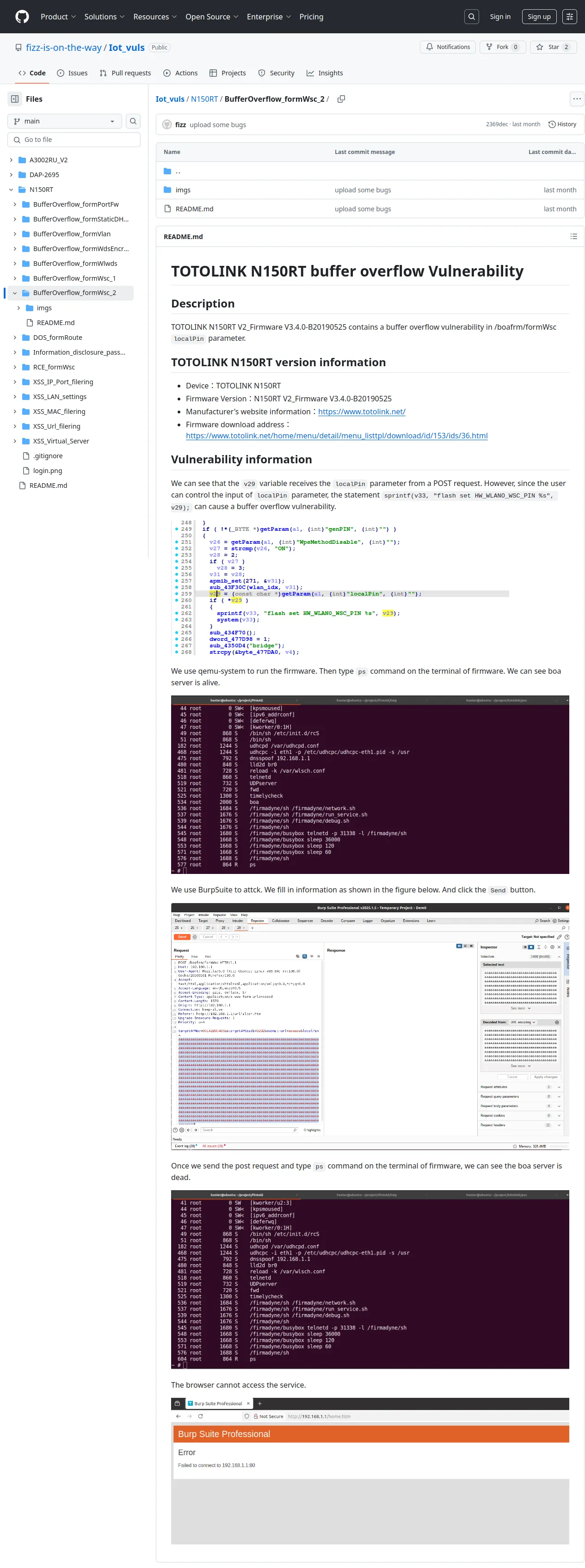 Iot_vuls/N150RT/BufferOverflow_formWsc_2 at main · fizz-is-on-the-way/Iot_vuls · GitHub
