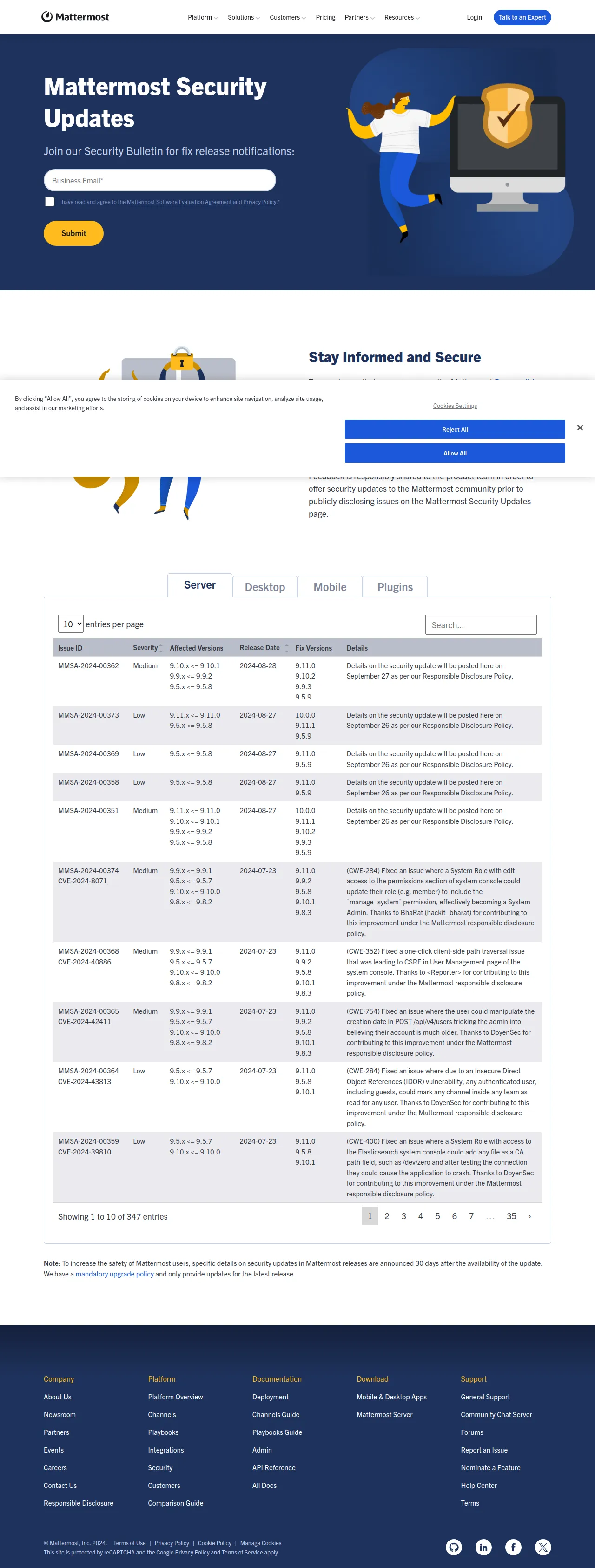 Security Updates