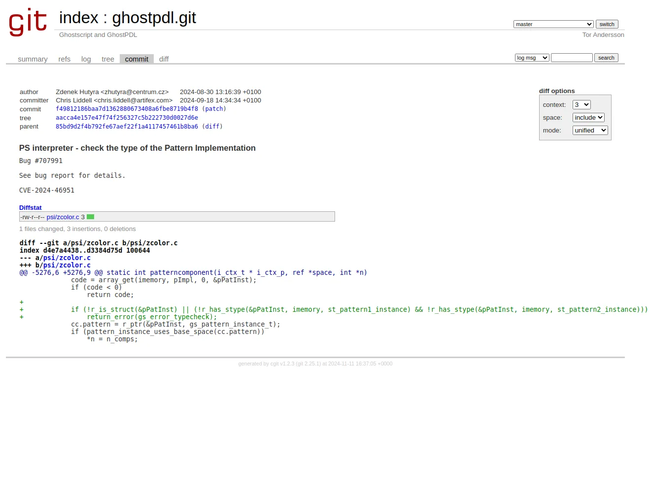 ghostpdl.git - Ghostscript and GhostPDL