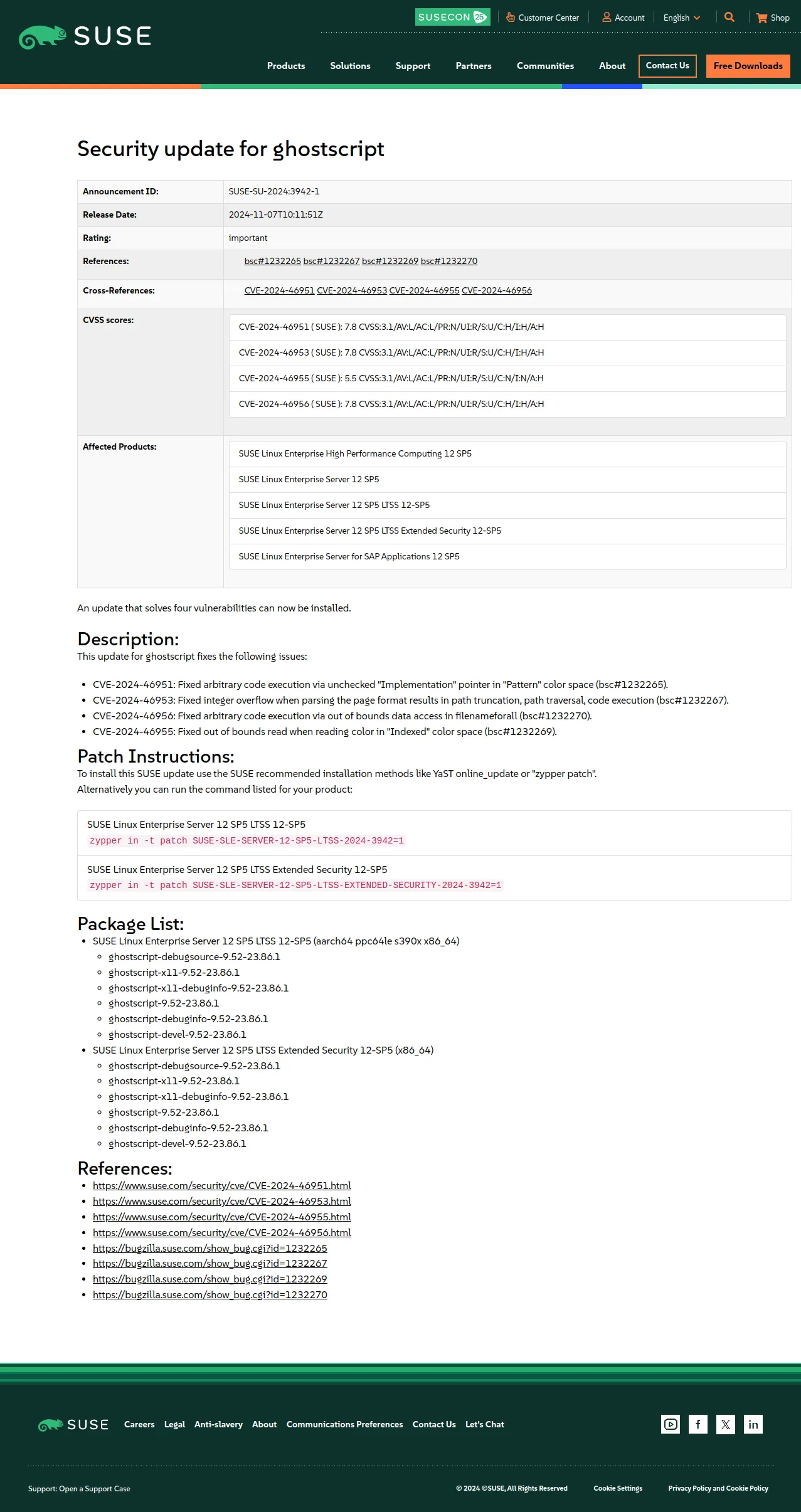 Security update for ghostscript | SUSE Support | SUSE