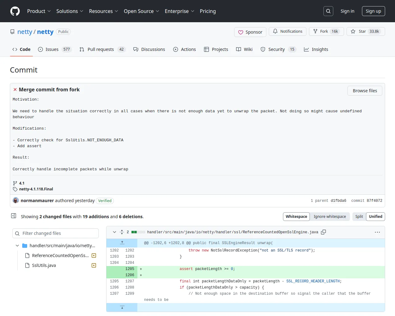 Merge commit from fork · netty/netty@87f4072 · GitHub