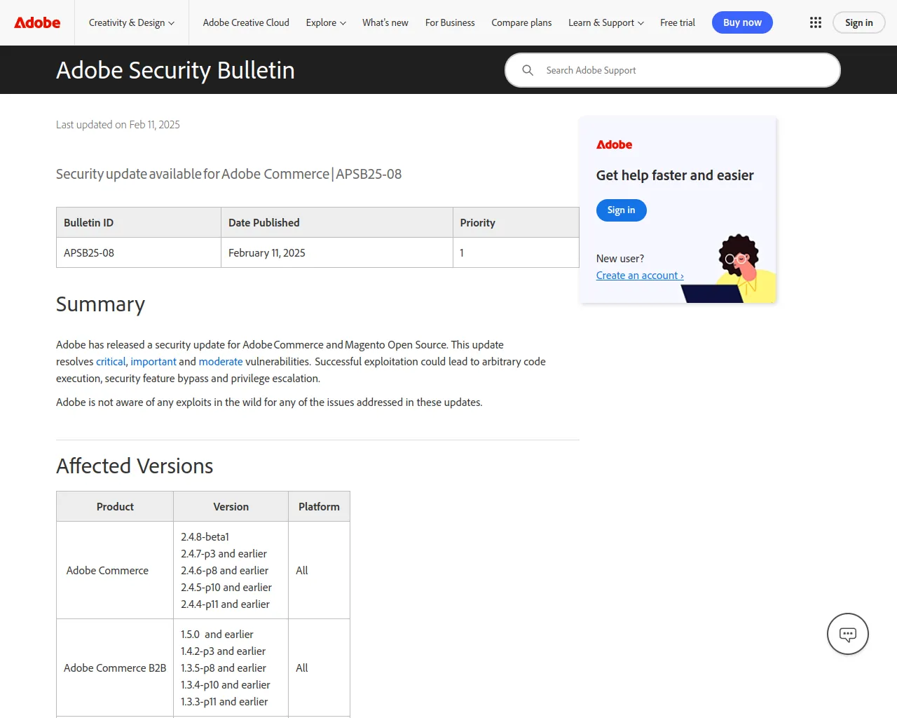 Adobe Security Bulletin