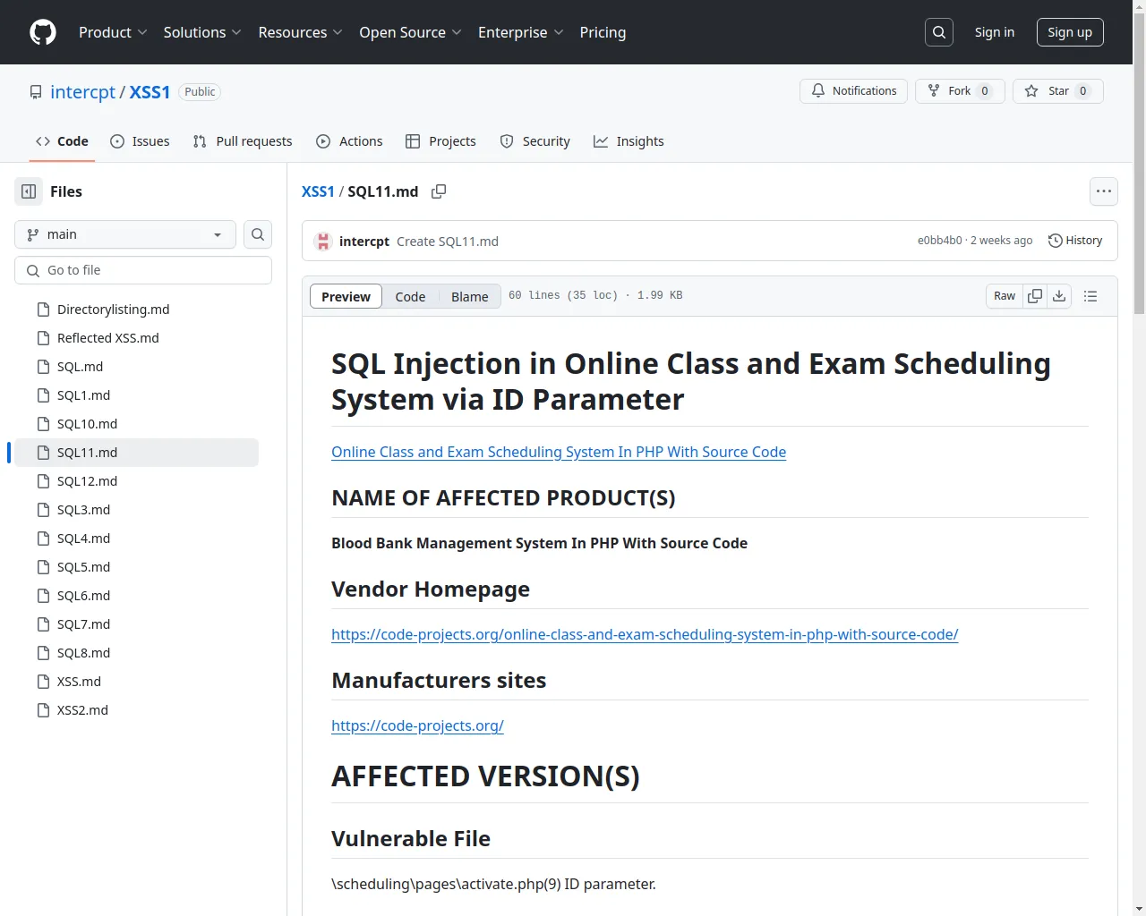 XSS1/SQL11.md at main · intercpt/XSS1 · GitHub