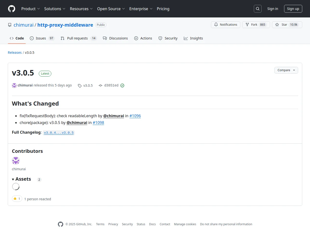 Release v3.0.5 · chimurai/http-proxy-middleware · GitHub